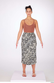 Suleika a-pose animal print maxi skirt camel v-neck knit crop…